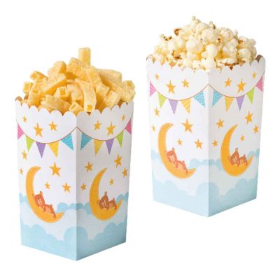 6 Party box Baby in cartoncino antigrasso 7 x 7 x 14 h cm