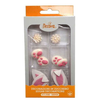 10 Decorazioni Make a Bunny coniglietto di Pasqua in zucchero per torte Decora