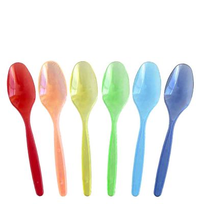 24 Cucchiaini di plastica verde acido lavabili da dessert DOpla