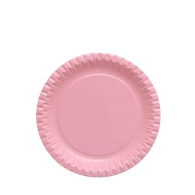 10 Piatti di carta rosa in cartoncino per feste DOpla Party Ø23 cm