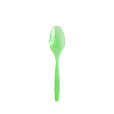 24 Cucchiaini di plastica verde acido lavabili da dessert DOpla
