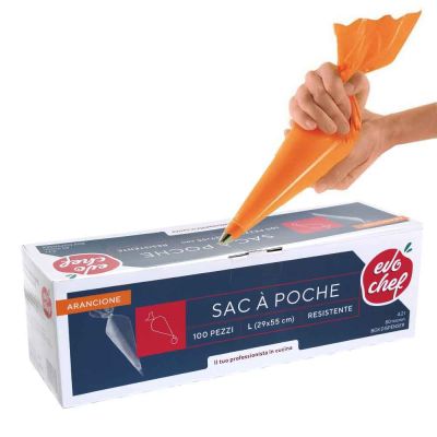100 Sac a poche tasca da pasticcere resistenti in rotolo 55x29 cm grandi 