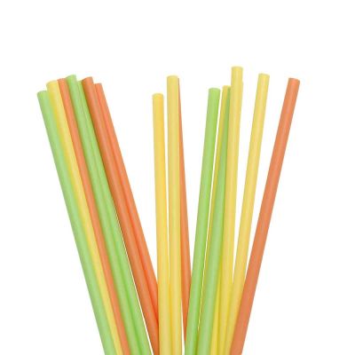 500 Cannucce colorate rigide BIO in PLA compostabili 21 cm Ø6 mm
