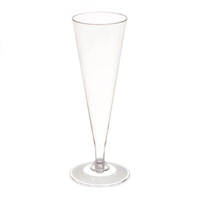 120 Flute in plastica monouso conici con base trasparente