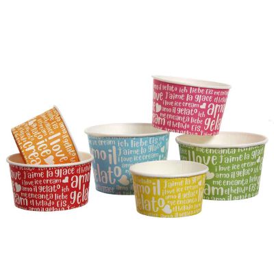 Coppette in carta per gelato Funny colorate