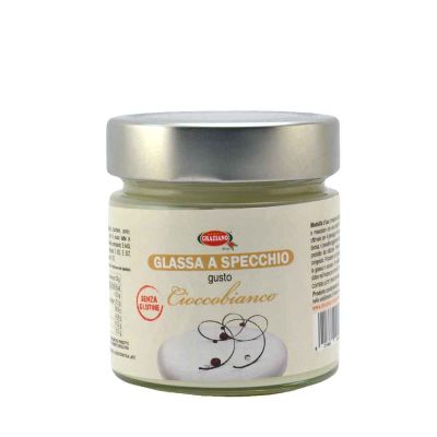 Glassa a specchio pronta all'uso gusto Cioccobianco 300 g senza glutine