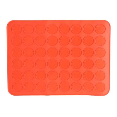 Tappetino macarons cuori in silicone arancio