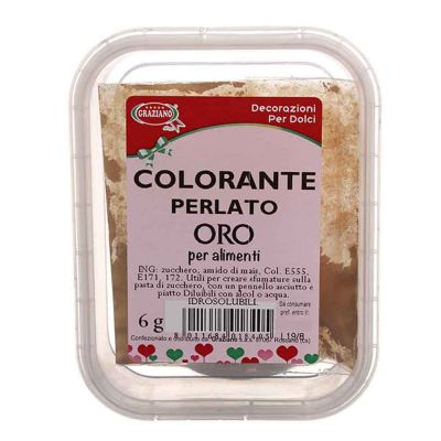 Colorante in polvere per alimenti oro perlato 6 g