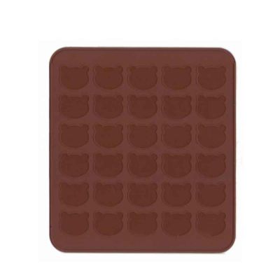 Tappetino macarons in silicone antiaderente per 15 macarons orsetto