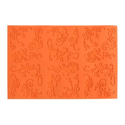 Tappetino in silicone arancione fiori