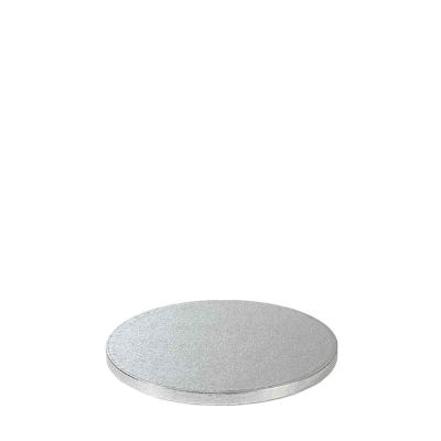 Cakeboard vassoio Sottotorta rotondo rivestito argento Ø15 h 1,2 cm 