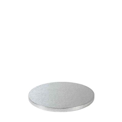 Cakeboard vassoio Sottotorta rotondo rivestito argento Ø20 h 1,2 cm 