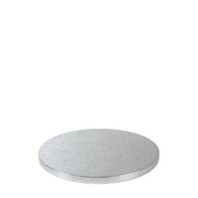 Cakeboard vassoio Sottotorta rotondo rivestito argento Ø22 h 1,2 cm Decora