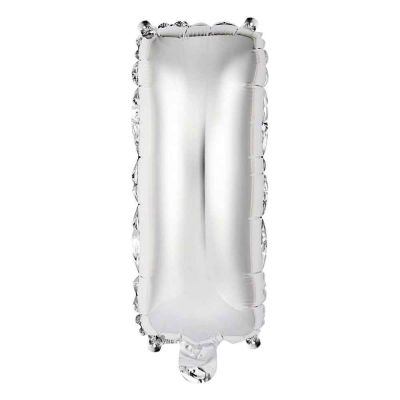 Palloncino Mylar Lettera I Argento Grande 40″ 101 cm