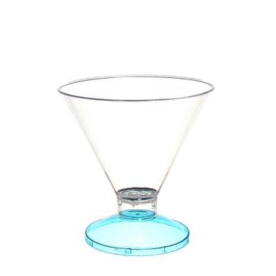 Coppa di plastica Malibu' base celeste fluo