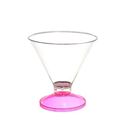 Coppa di plastica Malibu' base fucsia fluo