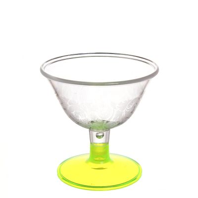 Coppa da gelato infrangibile in policarbonato giallo fluo
