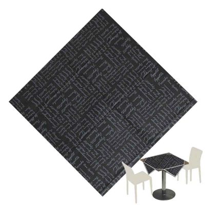 Tovaglie coprimacchia tessuto non tessuto TNT 100x100cm Idiomas Nero