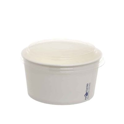 Ciotole con coperchio bianche rotonde 1000ml