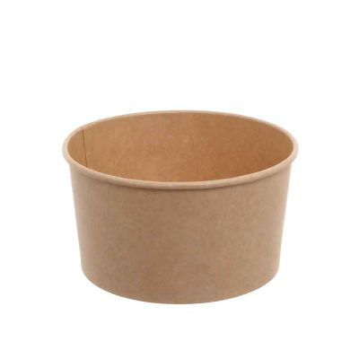 Ciotole di carta poke bowl rotonde color avana Ø15 x h 8 cm