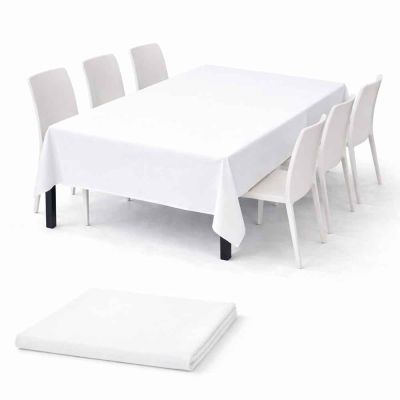 Tovaglia TNT effetto tessuto rettangolare 150x240cm bianco