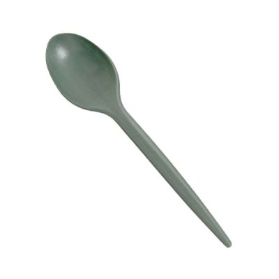 20 Cucchiai da tavola in Mater-Bi® compostabili verde militare 16 cm