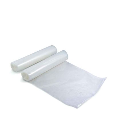 2 Rotoli buste sottovuoto goffrate 100 micron per cottura 6m x 20cm