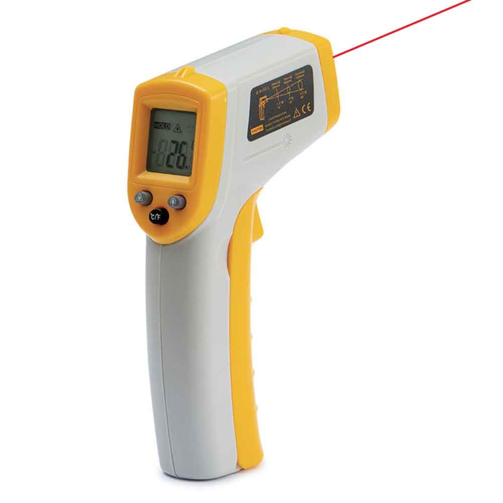 rilevatore di Temperatura Laser misuratore di Temperatura per Alimenti industriali Alta qualità Chujian Termometro Luce Schermo a Colori termometro Temperatura Acqua Color : Black 