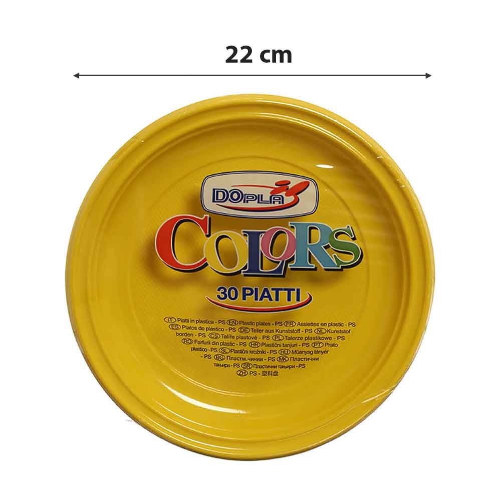 AMSCAN International colore: Giallo sunshine Confezione da 20 piatti di plastica rotondi 22,8 cm 