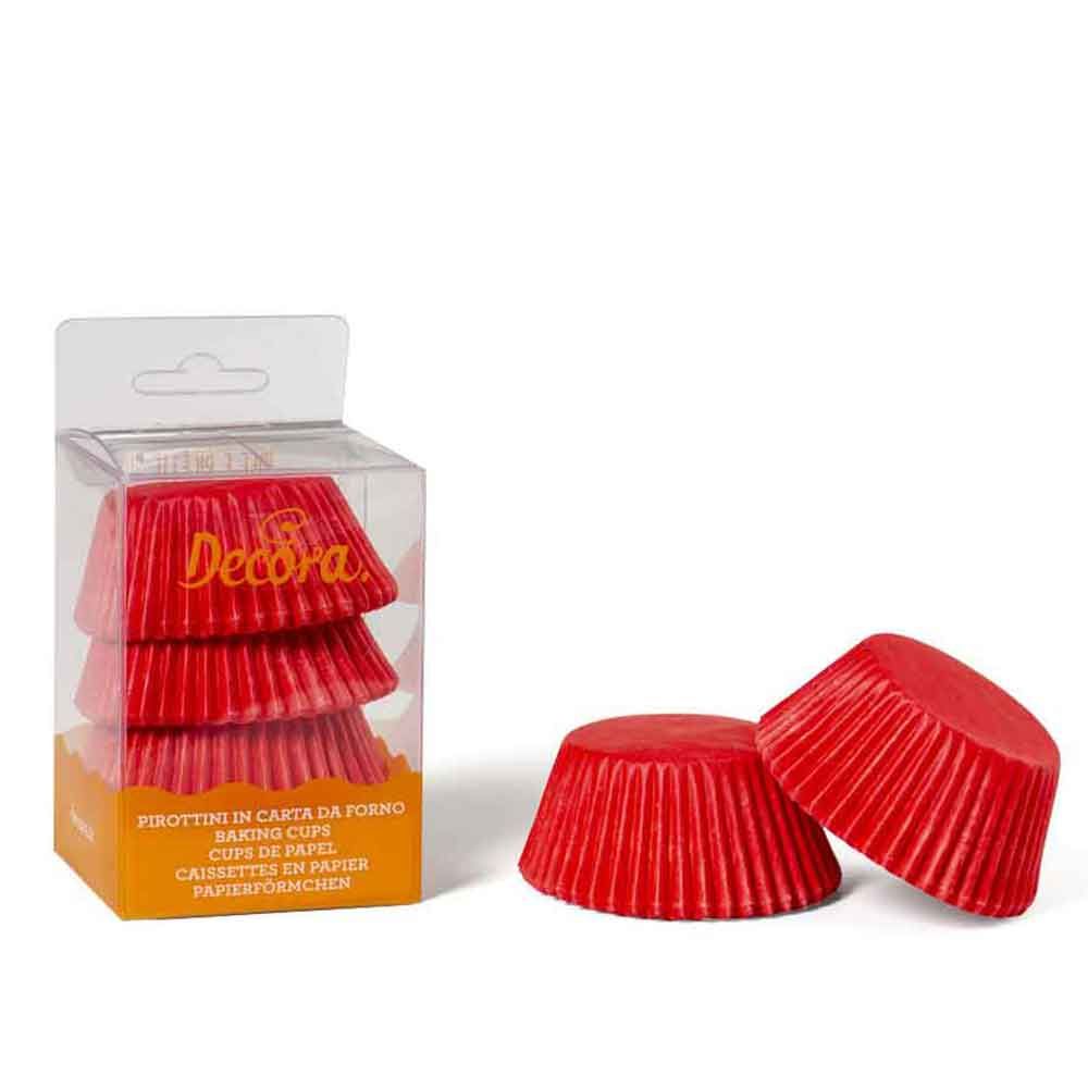 Pirottini in carta rossi per muffin 5cm Decora in offerta - PapoLab