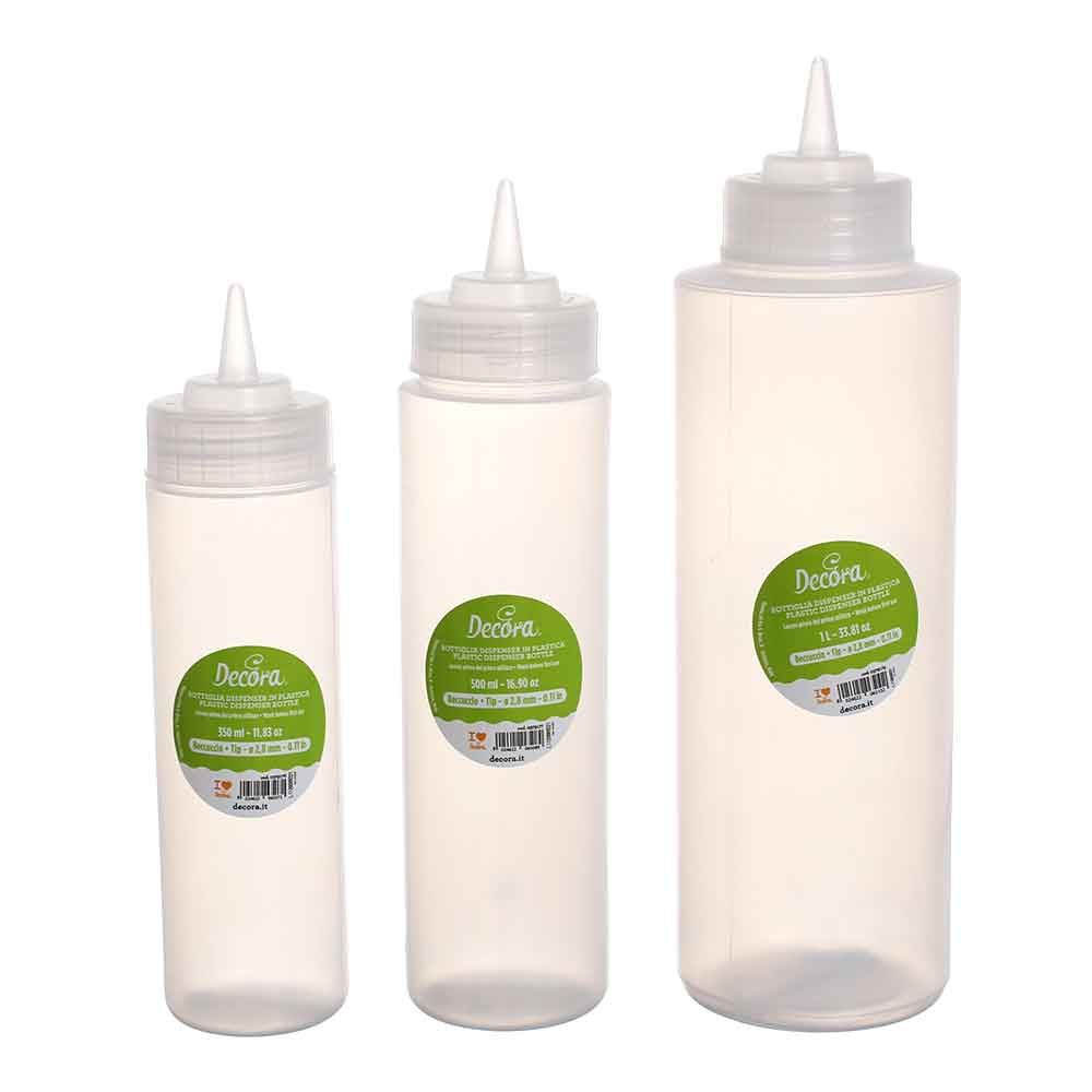 Decora - Bottiglia per sciroppo, Plastica, 1 Litro 