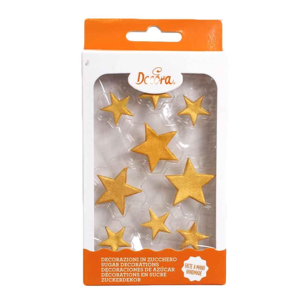 Stelle di zucchero per decorazione colore oro in offerta - PapoLab