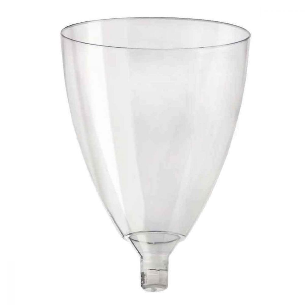 GSL 20 x plastica usa e getta bicchieri da vino con basi nero 155 ml 