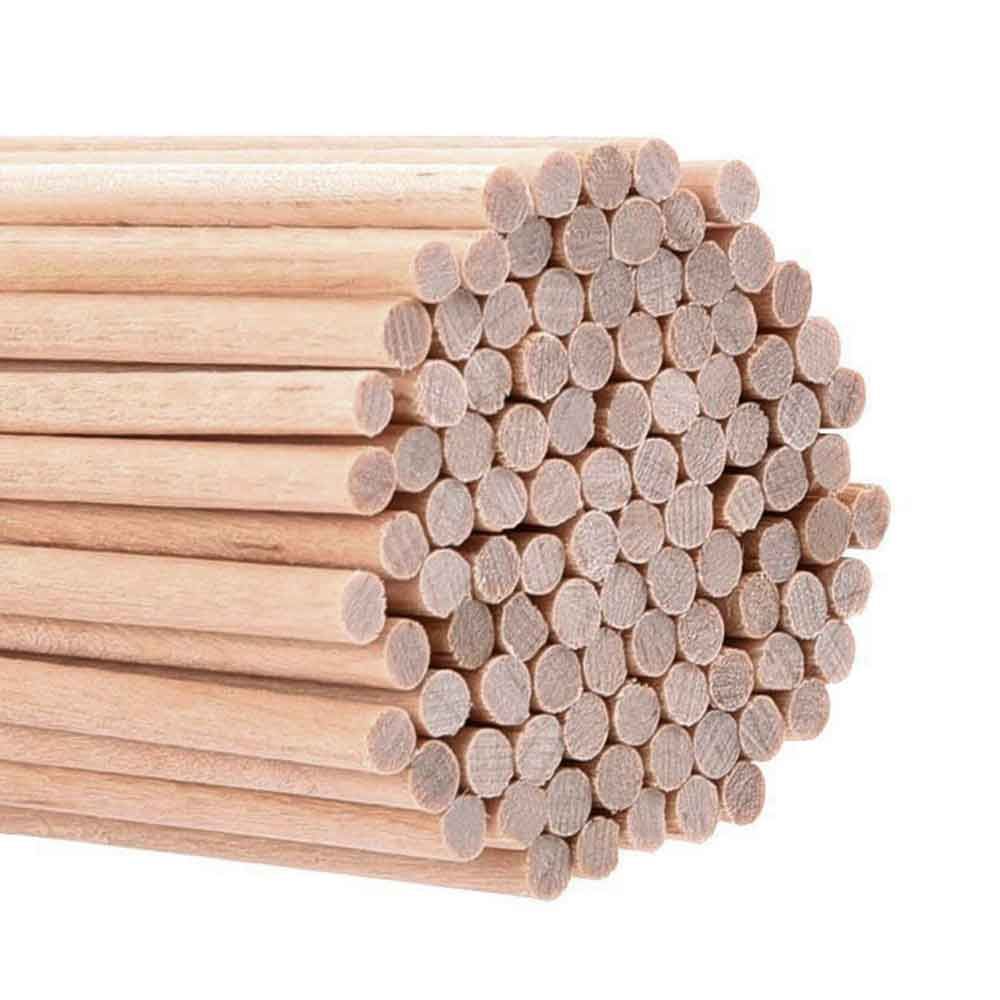 Bastoncini quadrati per zucchero filato in legno per zucchero filato Ø 4 mm lunghezza 30 cm 50 