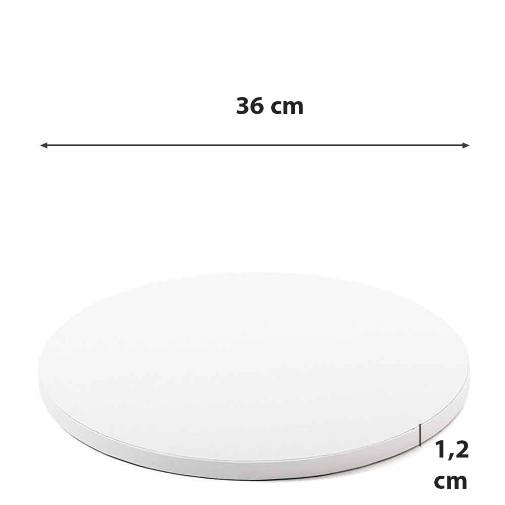 Decora Cakeboard Tondo in Cartone Pressato Rigido di Pura Cellulosa Diametro 36 cm Argento Set di 2 