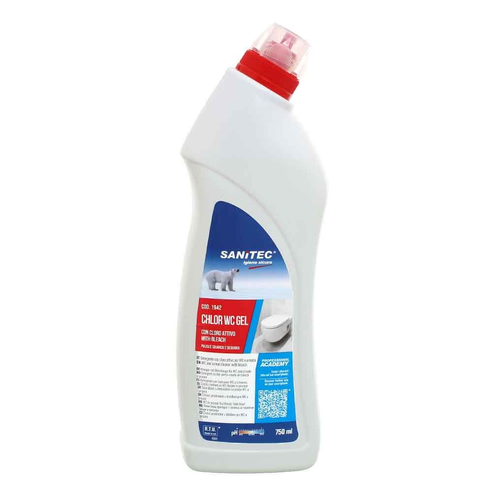 Chlor Wc Gel detergente cloro attivo Sanitec 750ml - PapoLab