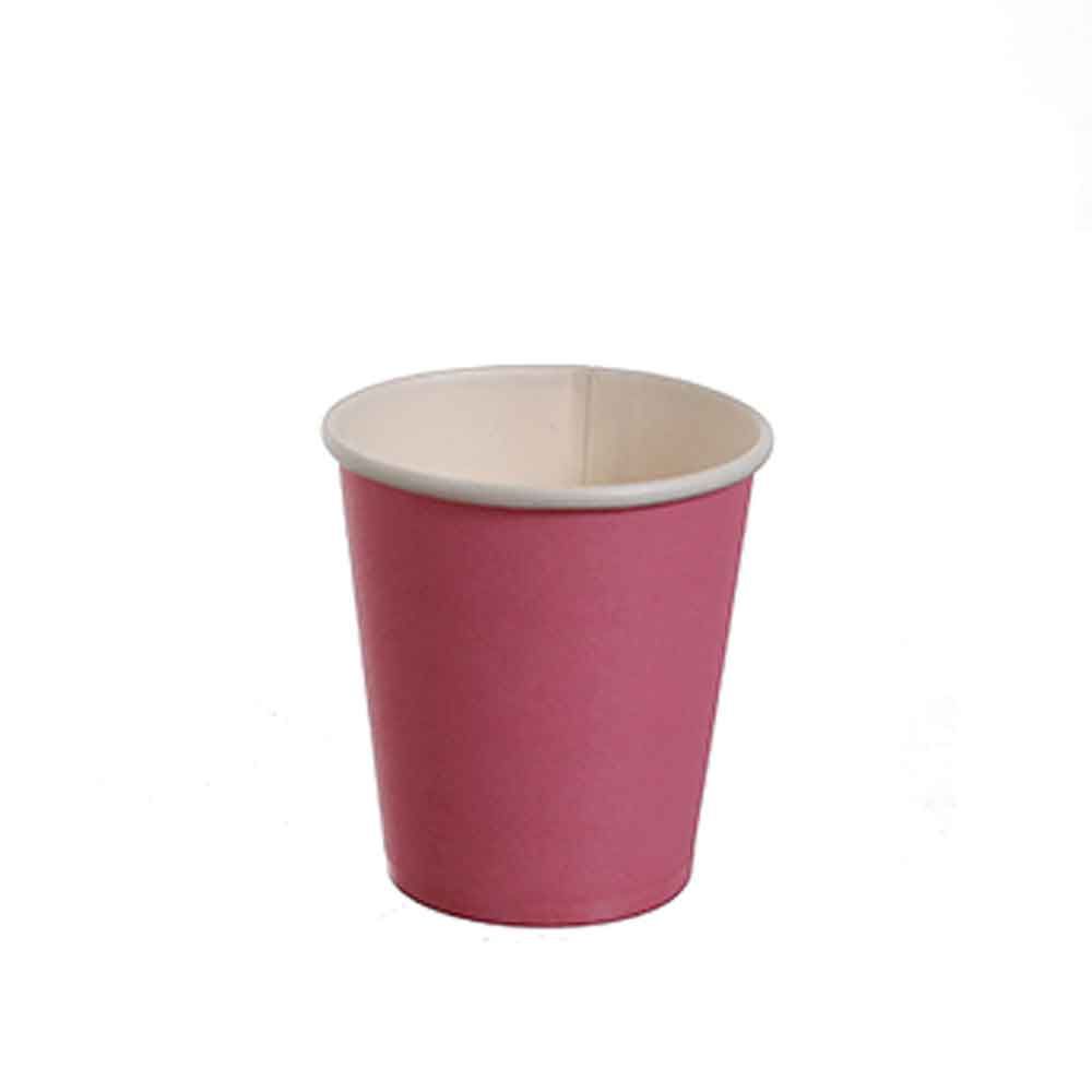25 Bicchierini da caffè in carta rosa 80ml