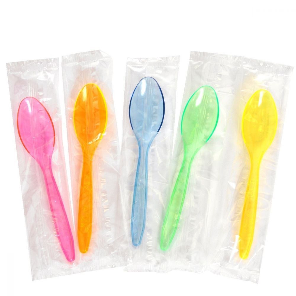 Verdi 54 Cucchiaini Kit 3 Confezioni Cucchiaini Colorati di Plastica Monouso CLICSON® 