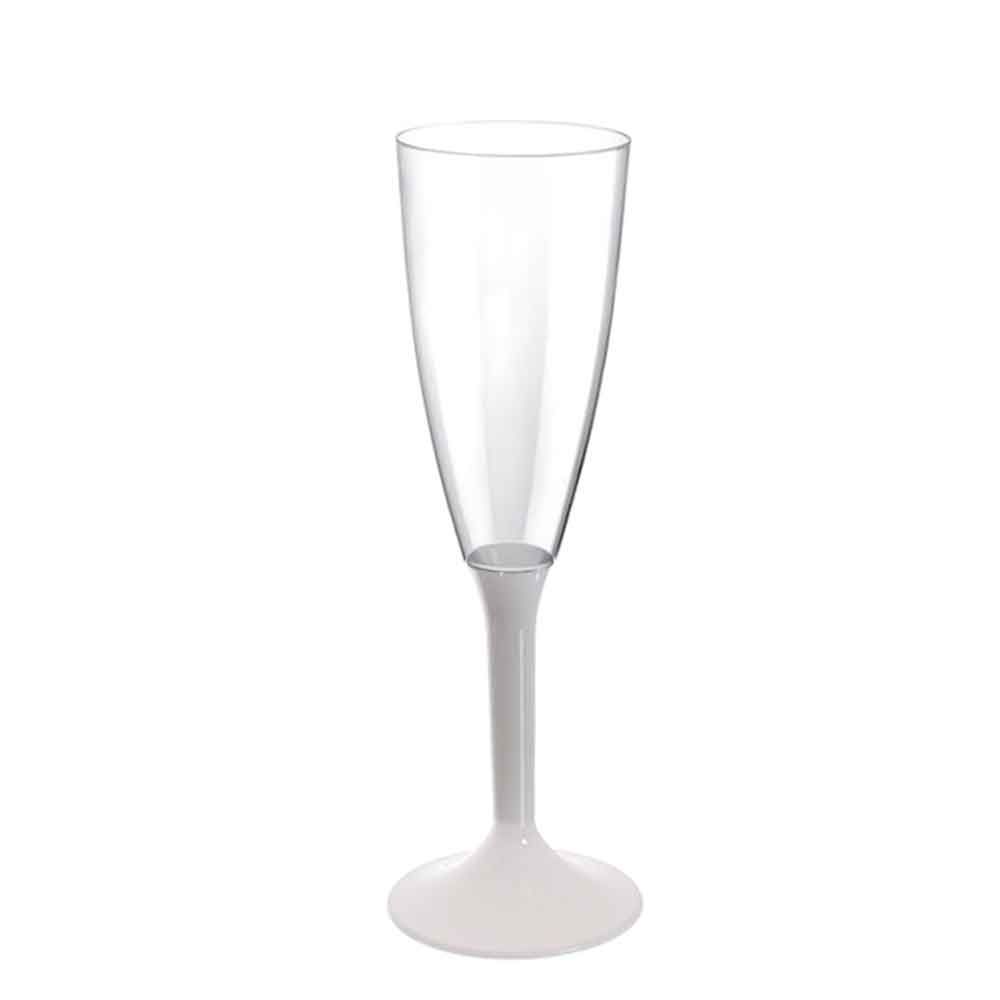 Bianco colore Set di 6 bicchieri da vino in plastica infrangibile 