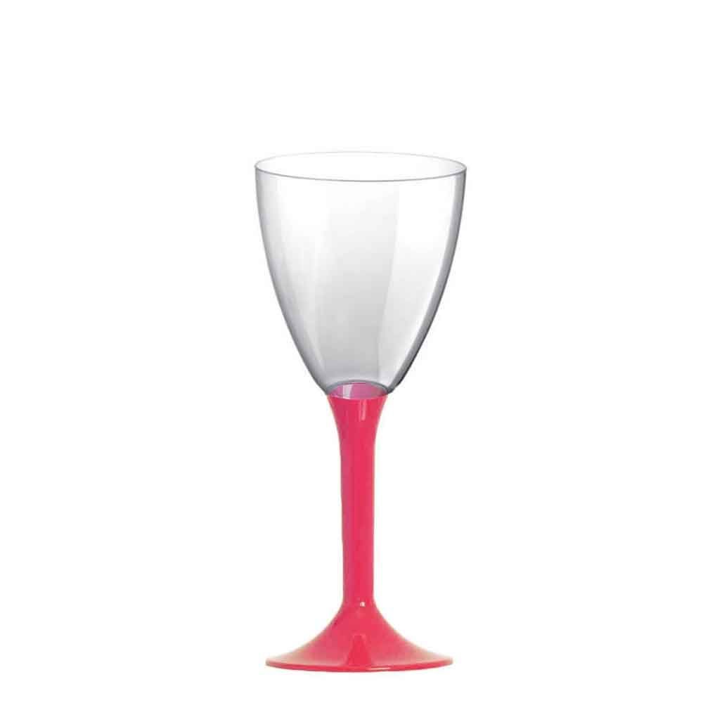 Calici plastica da acqua vino lavabili gambi corallo 180cc - PapoLab