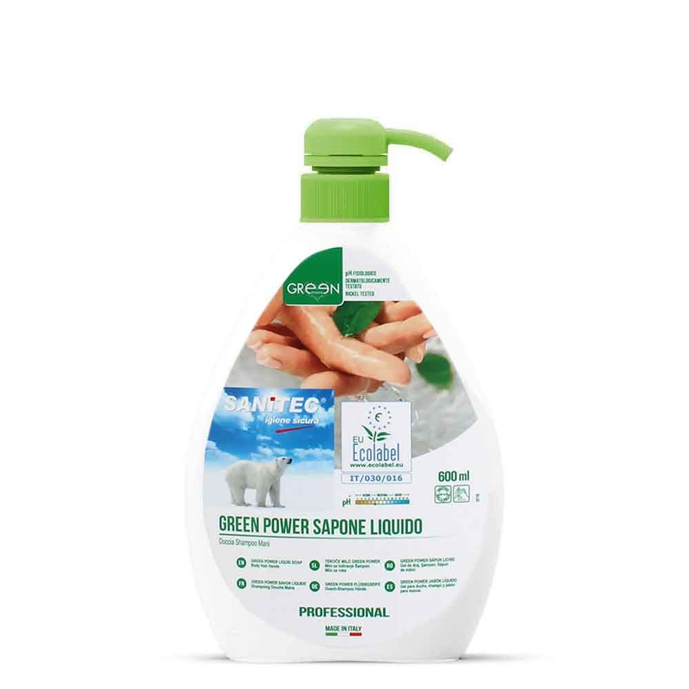 Green Power sapone liquido mani ecologico Sanitec 600 ml - PapoLab