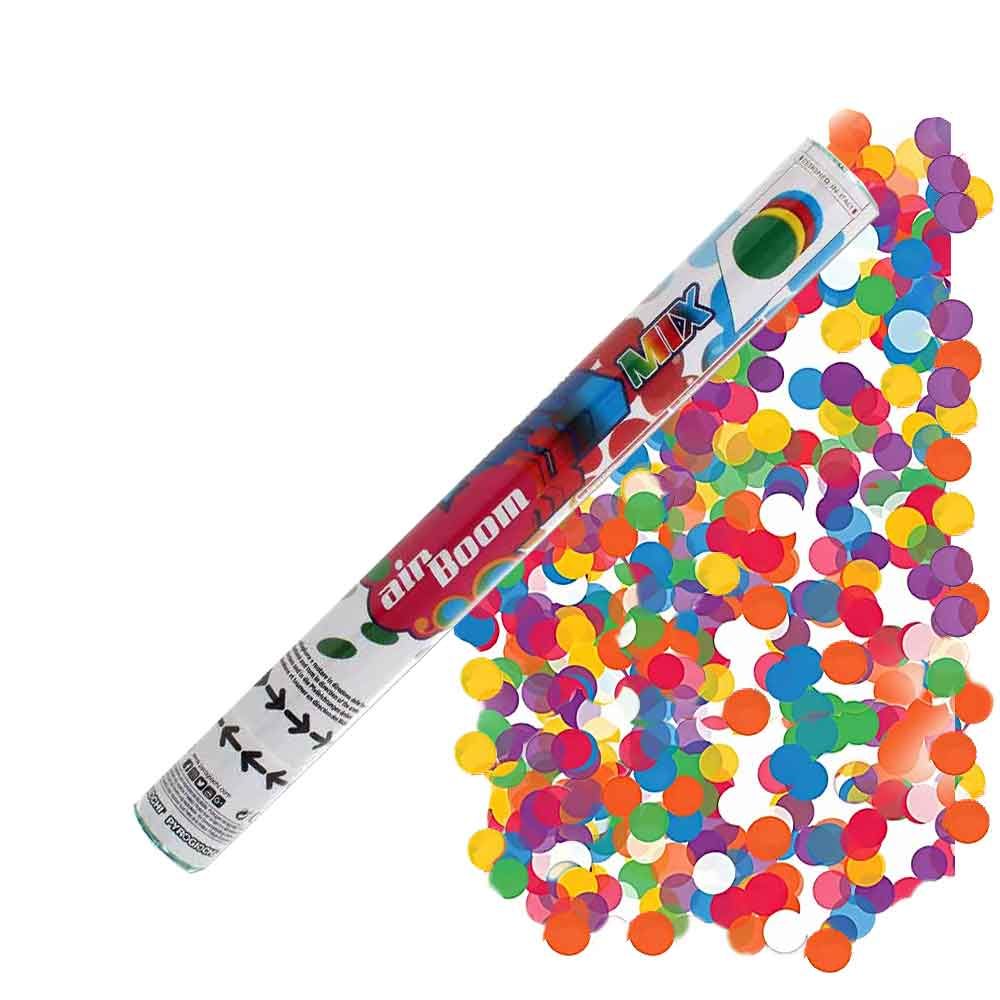 Tubo sparacoriandoli ad aria Pyrogiochi 45 cm mix di colori - PapoLab