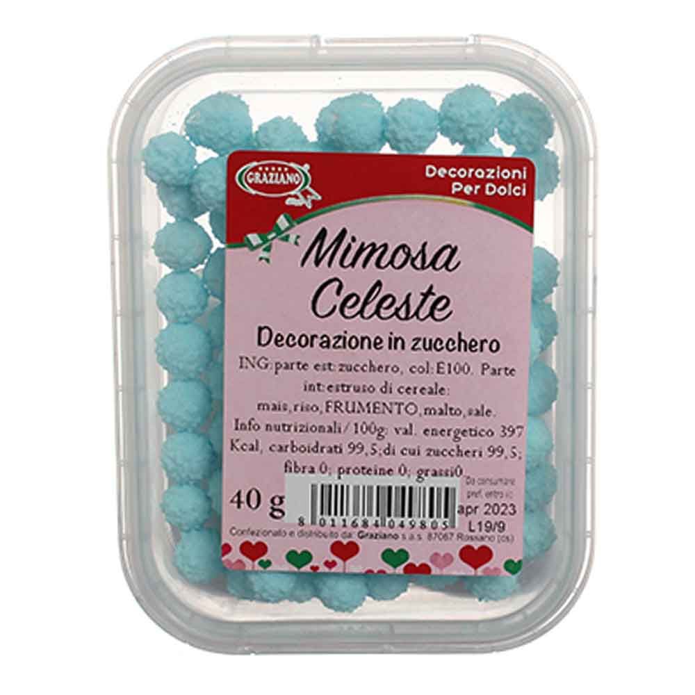 Mimosa di zucchero celeste per decorazione dolci in offerta - PapoLab