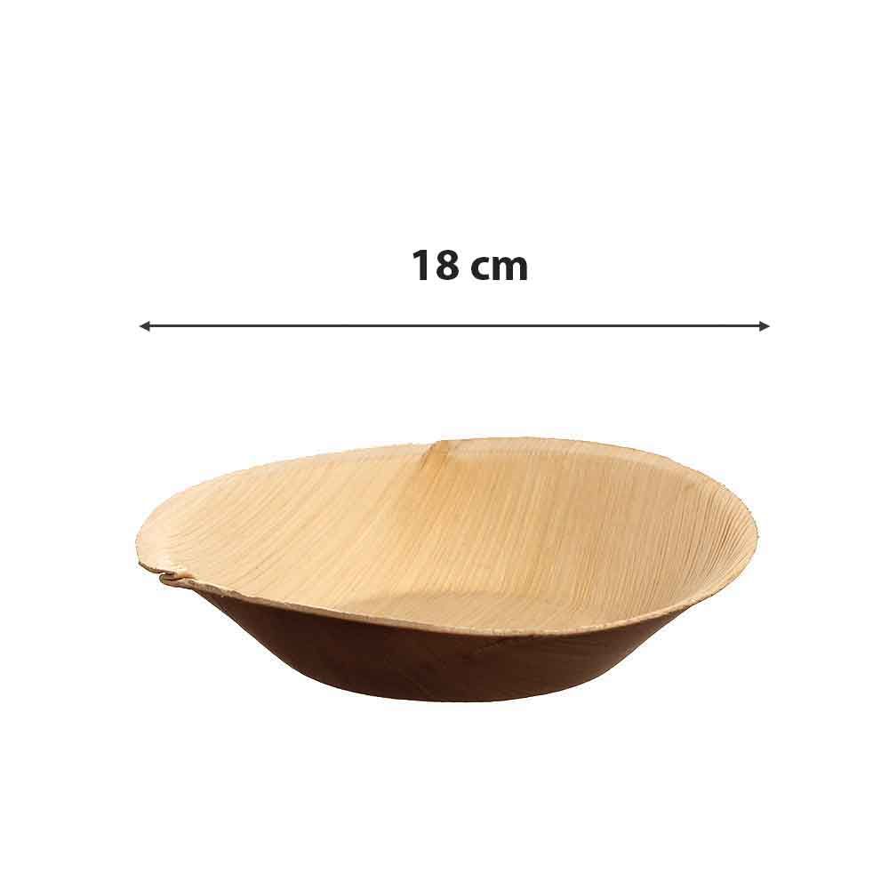 Piatti In Foglia Di Palma Biologici - 25 Pz Ø15 Cm - Stoviglie Compostabili Eleganti Per Feste