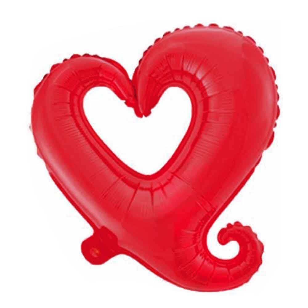 Palloncino Mylar sagoma cuore rosso da 36″ 92cm in offerta - PapoLab