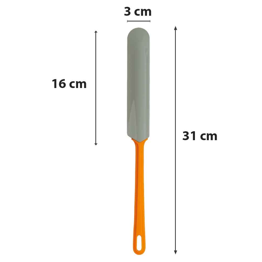 Spatola lunga da cucina in silicone termico platinum flessibile 31x3 cm
