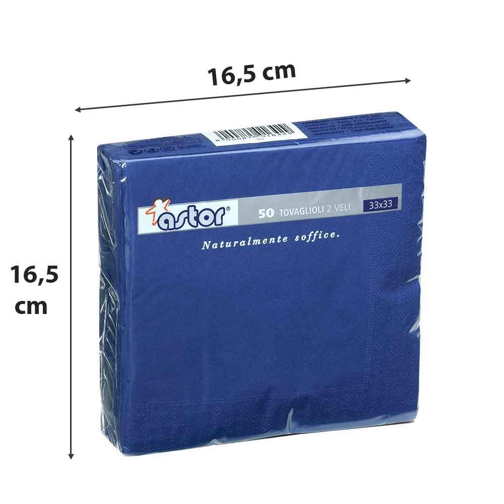 Tovaglioli di carta ovatta Astor 33x33 blu in offerta - PapoLab