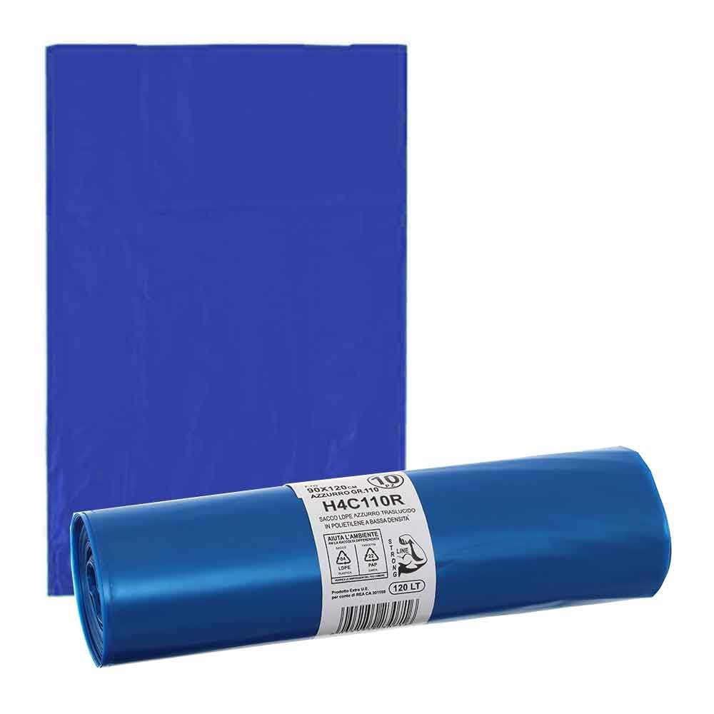 Sacchi immondizia blu extra forti LDPE 90x120cm in offerta - PapoLab