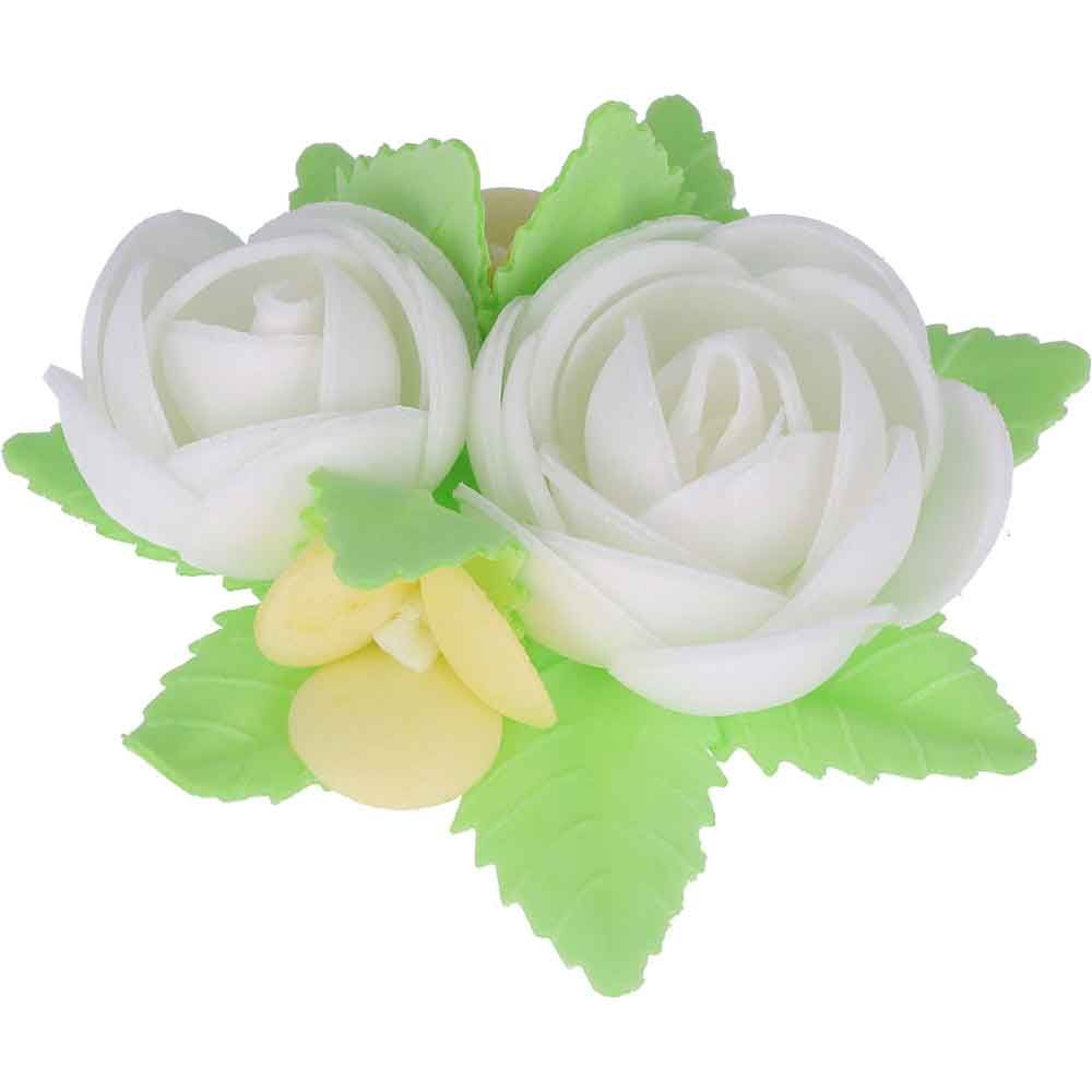 Bouquet di cialda fiori di ostia bianco per torte in offerta - PapoLab