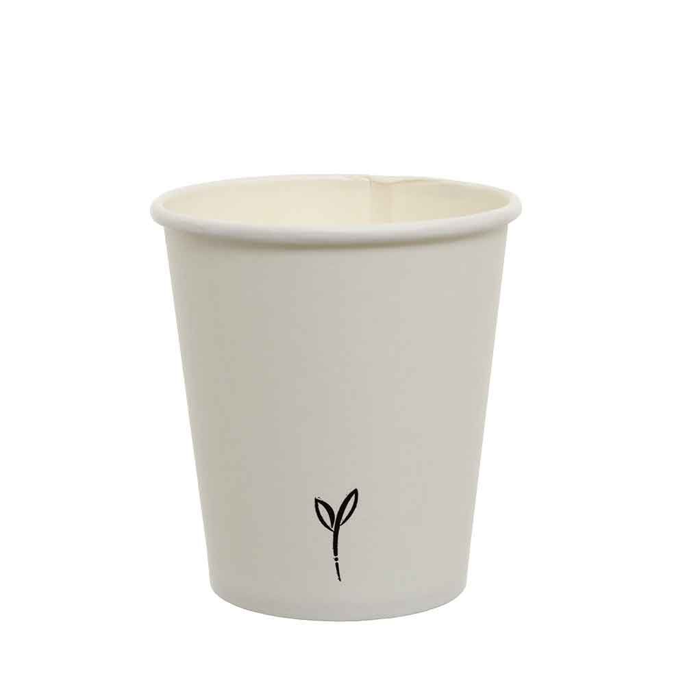 Bicchieri per caffè da asporto carta bianco 120ml in offerta - PapoLab